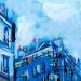 Painting En bas c'est bouchon Lyonnais ! by Anicet Olivier | Painting Figurative Urban Architecture Acrylic Pastel