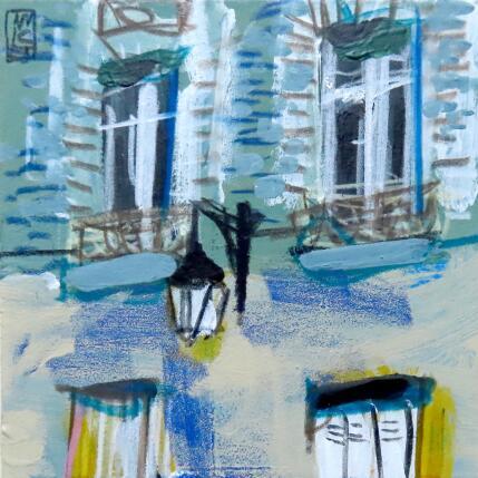 Gemälde En vacances ! von Anicet Olivier | Gemälde Figurativ Acryl, Pastell Architektur, Urban