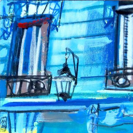 Peinture Tonight all lights par Anicet Olivier | Tableau Figuratif Acrylique, Pastel Architecture, Urbain