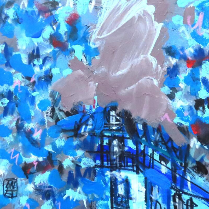 Gemälde Le réseau de la rue von Anicet Olivier | Gemälde Figurativ Urban Architektur Acryl Pastell