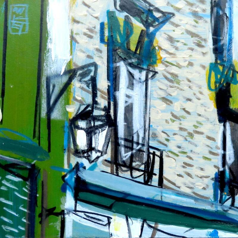 Pintura Matinée part 2 por Anicet Olivier | Pintura Figurativo Urbano Arquitectura Acrílico Pastel