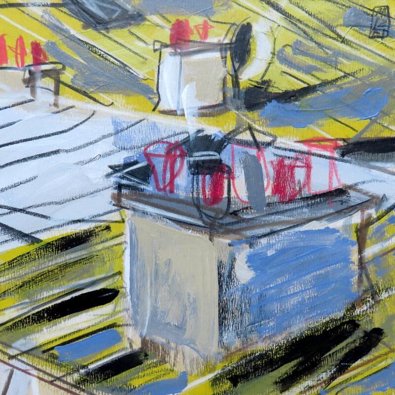 Painting The sun knows by Anicet Olivier | Painting Figurative Urban Architecture Acrylic Pastel