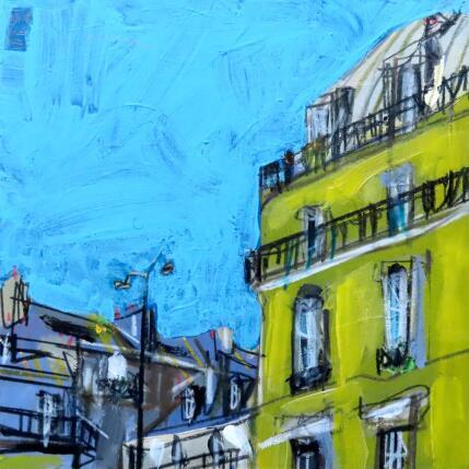 Peinture Le ciel a une couleur de jour par Anicet Olivier | Tableau Figuratif Acrylique, Pastel Architecture, Urbain