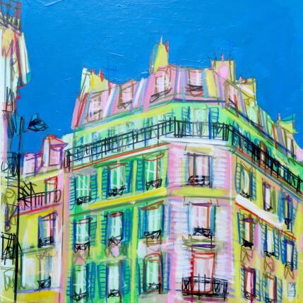 Pintura Bourdonnement extérieur por Anicet Olivier | Pintura Figurativo Acrílico, Pastel Arquitectura, Urbano