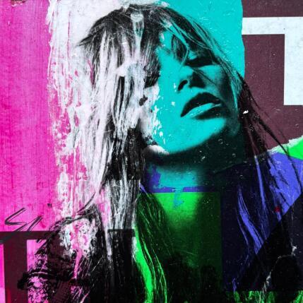 Painting Kate Moss by Mestres Sergi | Painting Pop-art Acrylic, Graffiti Pop icons