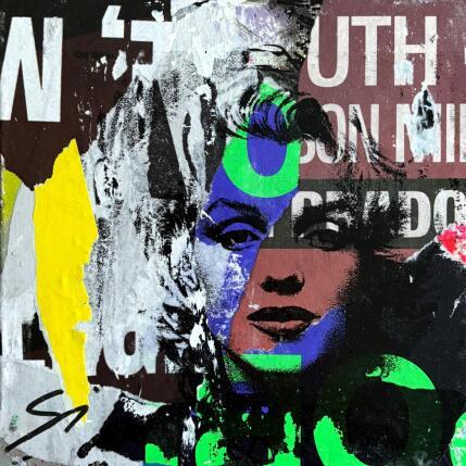 Painting Marilyn eye by Mestres Sergi | Painting Pop-art Acrylic, Graffiti Pop icons