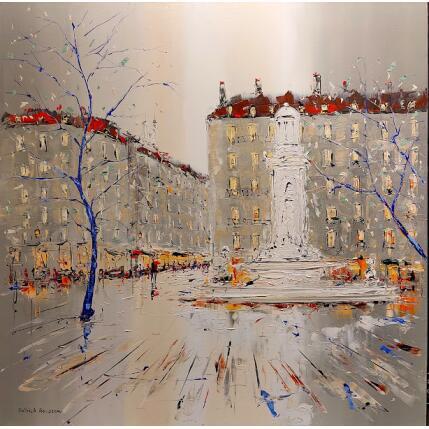 Painting La pluie mouille le bitume by Rousseau Patrick | Painting Figurative Oil Urban