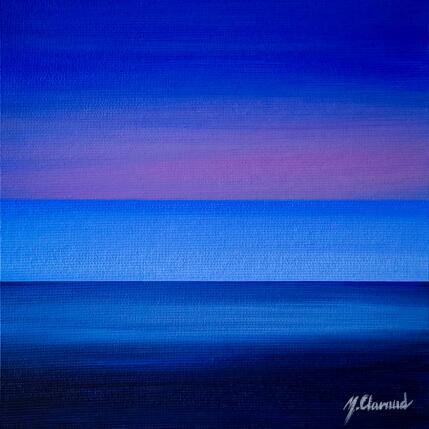 Peinture BLUE DRIFT par Clavaud Morgane | Tableau Figuratif Acrylique Minimaliste, Paysages