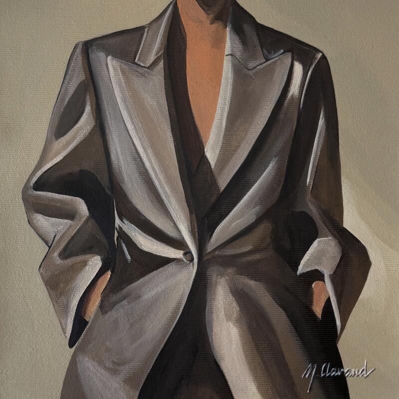 Gemälde TAUPE TAILORING von Clavaud Morgane | Gemälde Figurativ Porträt Modus Acryl