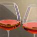 Painting GLASSES FOR TWO by Clavaud Morgane | Painting Figurative Life style Still-life Acrylic