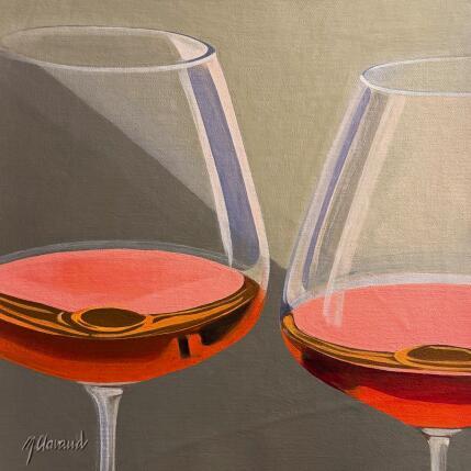 Painting GLASSES FOR TWO by Clavaud Morgane | Painting Figurative Acrylic Life style, Still-life