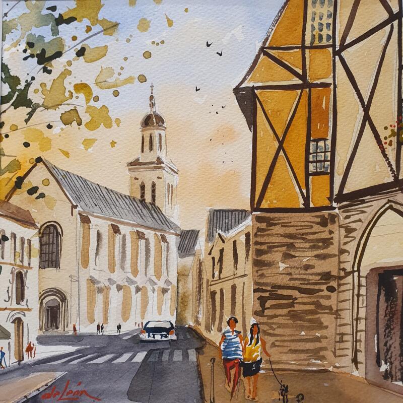 Peinture Eglise de la Trinité par De León Lévi Marcelo | Tableau Figuratif Urbain Aquarelle