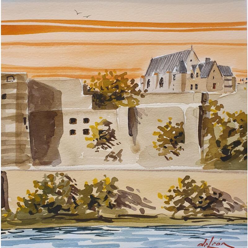 Painting Muraille by De León Lévi Marcelo | Painting Figurative Urban Watercolor