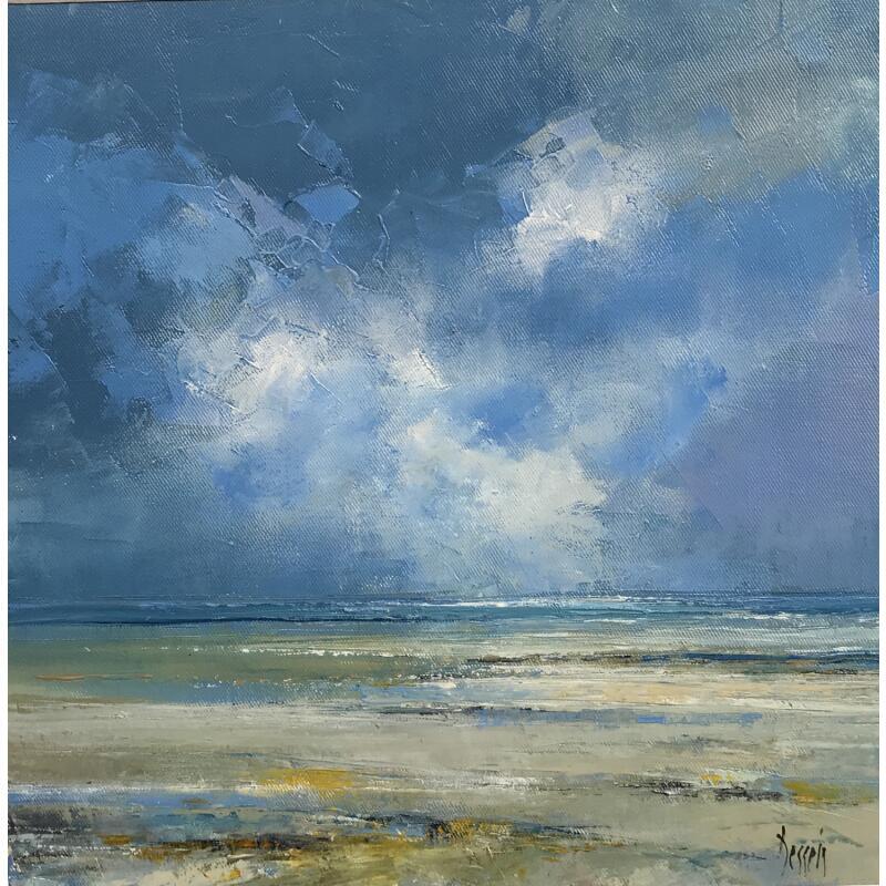 Painting La mer, un bonheur by Dessein Pierre | Painting Figurative Marine Oil