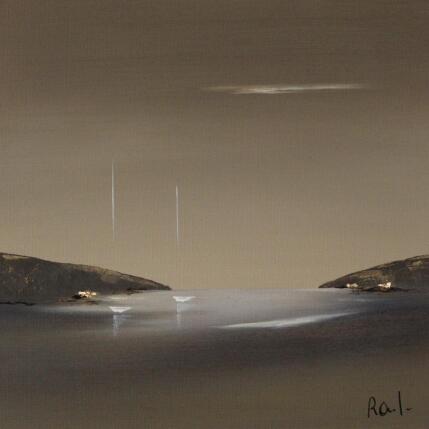 Gemälde Evasion marine 86 von Roussel Marie-Ange et Fanny | Gemälde Figurativ Öl Marine, Minimalistisch, Pop-Ikonen