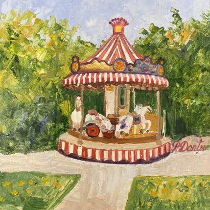 Peinture Le petit manège par Dontu Patricia | Tableau Figuratif Huile