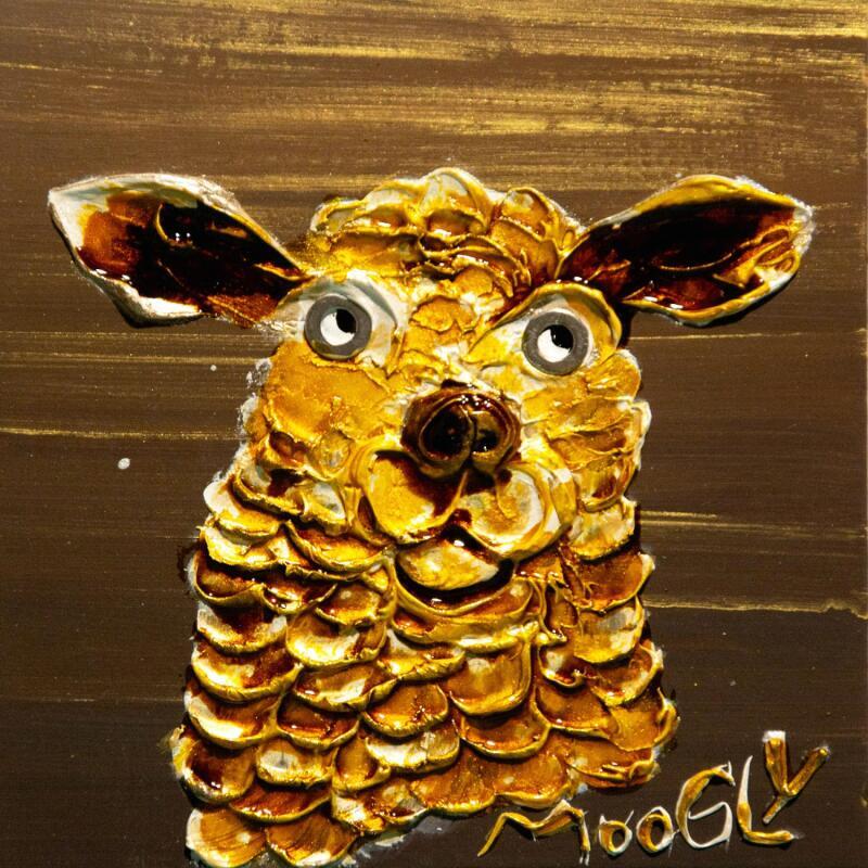 Painting Contemplatus by Moogly | Painting Raw art Animals Acrylic Resin Pigments
