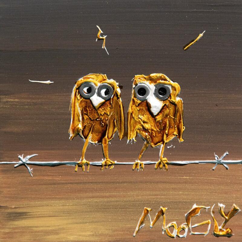Peinture Empathicus par Moogly | Tableau Art Singulier Animaux Acrylique Résine Pigments