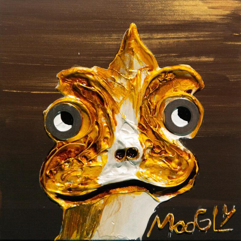 Painting Luminothérapius by Moogly | Painting Raw art Animals Acrylic Resin Pigments