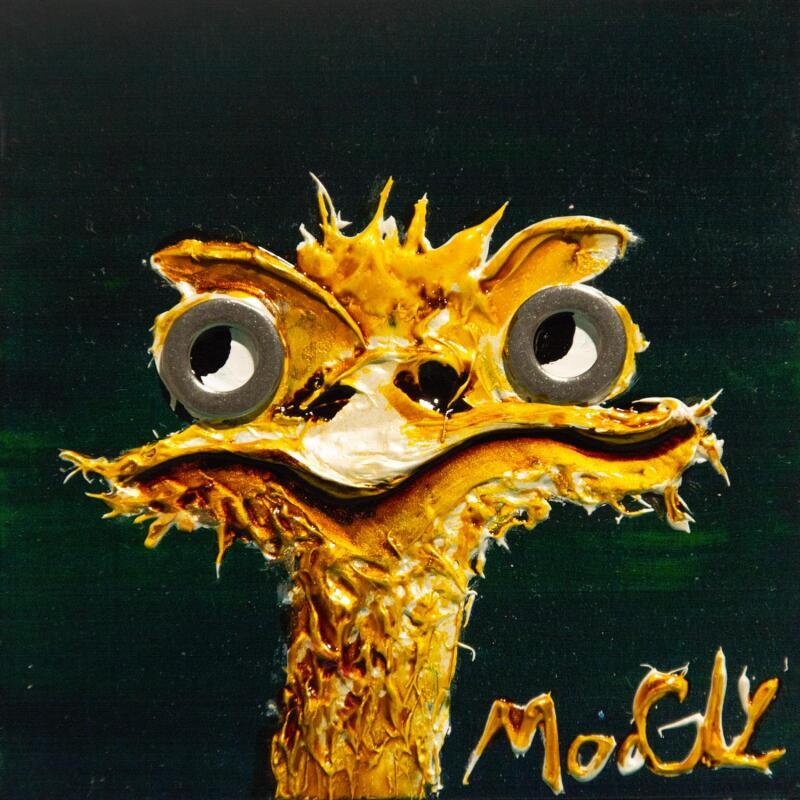 Peinture Protagonistus par Moogly | Tableau Art Singulier Animaux Acrylique Résine Pigments