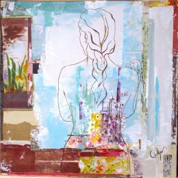 Painting Fil de soi by Sablyne | Painting