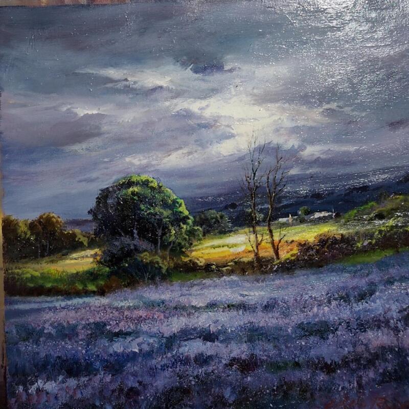 Peinture Se va la tarde par Cabello Ruiz Jose | Tableau Figuratif Huile