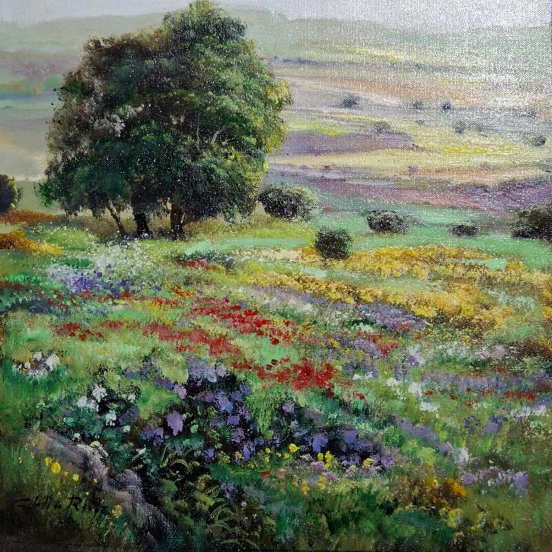 Gemälde Recordando la primavera von Cabello Ruiz Jose | Gemälde Figurativ Öl