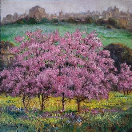 Pintura Almendros por Cabello Ruiz Jose | Pintura Figurativo Aceite