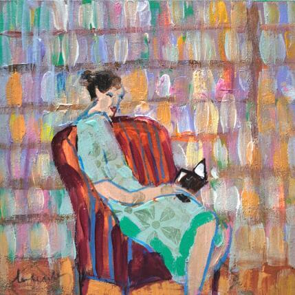 Painting Le dernier livre de Maggie o'Farrell by Lourdes Ral | Painting Figurative Acrylic Life style, Urban