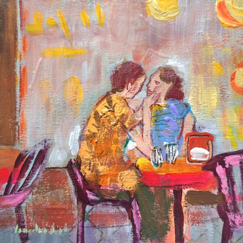 Peinture Tout ce que nous étions par Lourdes Ral | Tableau Figuratif Urbain Scènes de vie Acrylique