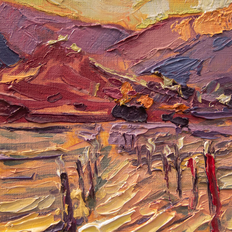 Painting Variaciones del norte 2-8 by Fran Sosa | Painting Figurative Landscapes Oil