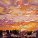 Painting Variaciones del cielo 5-8 by Fran Sosa | Painting Figurative Landscapes Oil