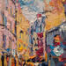 Painting Esquina del barrio latino by Fran Sosa | Painting Figurative Landscapes Oil