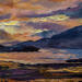 Painting Atardecer sobre el lago by Fran Sosa | Painting Figurative Landscapes Oil