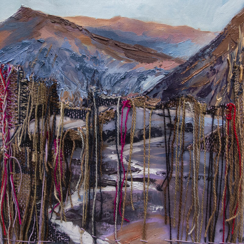 Painting Por esos cerros salgo a buscar by Fran Sosa | Painting Figurative Landscapes Oil