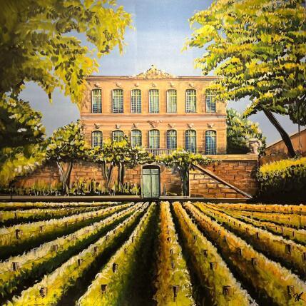 Painting Château de l'Engarran, Montpellier by Touras Sophie-Kim | Painting Realism Oil Architecture, Landscapes, Nature