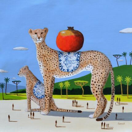 Painting Léopards by Lionnet Pascal | Painting