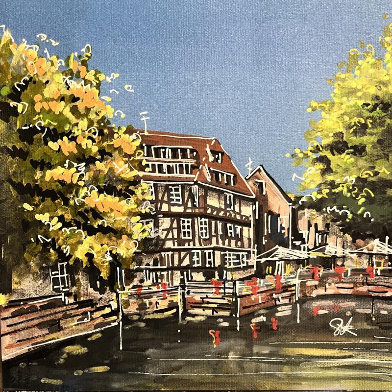 Peinture Après midi à la petite France strasbourg par Touras Sophie-Kim  | Tableau Réalisme Natures mortes Huile