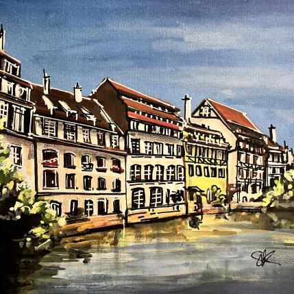 Pintura Balade au bord de l'ill à Strasbourg  por Touras Sophie-Kim  | Pintura Realismo Aceite Iconos pop, Naturalezas muertas