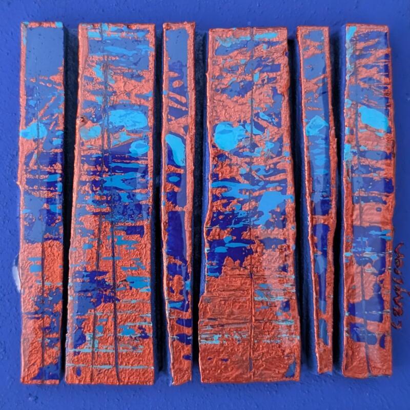 Painting Bc6 street bleu cuivre by Langeron Luc | Painting Subject matter Wood Acrylic Resin
