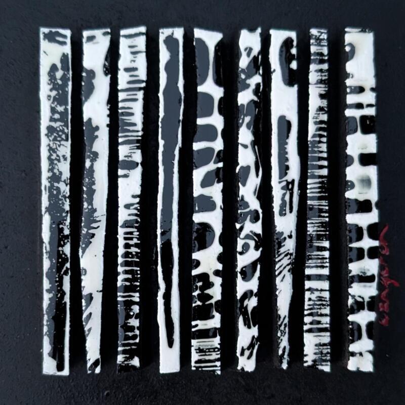 Pintura Bc9 touche n et b multi por Langeron Luc | Pintura Tema Madera Acrílico Resina