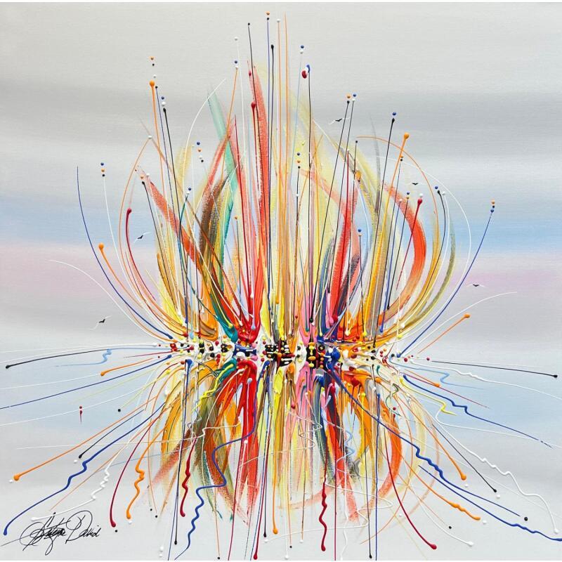 Painting Pure & coloré avec toi au large by Fonteyne David | Painting Figurative Acrylic