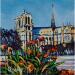 Painting Notre-Dame de Paris by Cédanne | Painting Figurative Landscapes Urban Oil Acrylic