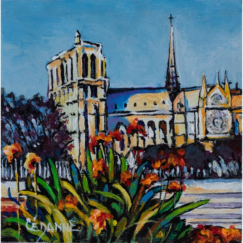 Painting Notre-Dame de Paris by Cédanne | Painting Figurative Landscapes Urban Oil Acrylic