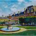 Painting La place des Vosges by Cédanne | Painting Figurative Landscapes Urban Oil Acrylic
