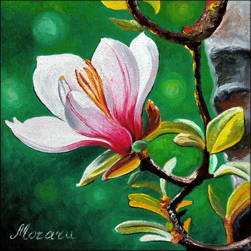 Painting Vertige blanc by Moraru Vadim | Painting Realism Landscapes Nature Minimalist Oil