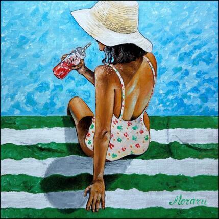 Peinture  Sous le grand chapeau blanc  par Moraru Vadim  | Tableau