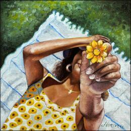 Painting Fleur sur peau by Moraru Vadim  | Painting