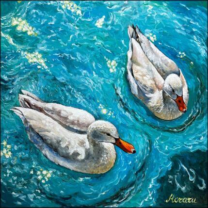 Painting L’eau nous porte by Moraru Vadim | Painting Realism Oil Marine