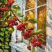 Painting Fenêtre aux cerises by Moraru Vadim | Painting Realism Nature Oil